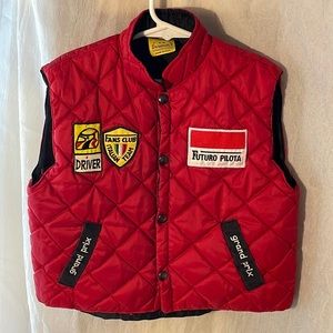 Vintage Italian Futuro Pilota Boy’s Racing Team Puffer Vest